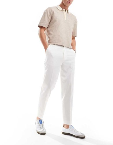 Pantaloni da abito affusolati bianchi - ASOS DESIGN - Modalova