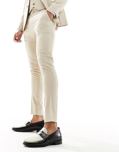 Pantaloni da abito da cerimonia super skinny color pietra - ASOS DESIGN - Modalova