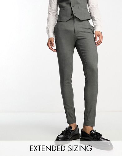Pantaloni da abito super skinny medio micro testurizzati - ASOS DESIGN - Modalova