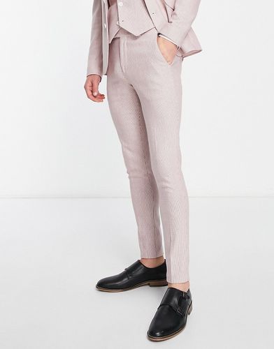 Pantaloni da abito super skinny in misto lana a quadri pied de poule - ASOS DESIGN - Modalova