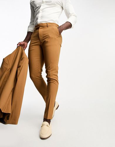 Pantaloni da abito skinny color tabacco - ASOS DESIGN - Modalova