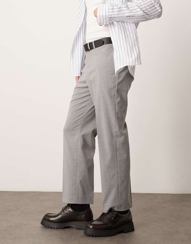 Pantaloni dritti taglio corto eleganti mélange - ASOS DESIGN - Modalova