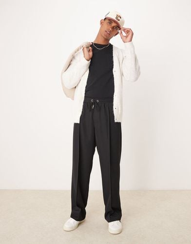 Pantaloni eleganti a fondo ampio neri - ASOS DESIGN - Modalova