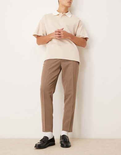 Pantaloni eleganti affusolati marroni - ASOS DESIGN - Modalova