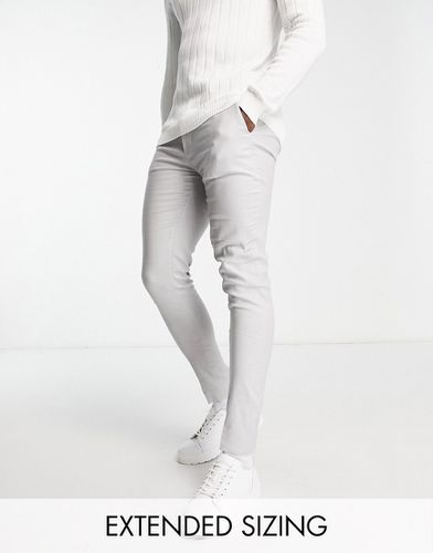 Pantaloni eleganti skinny in misto lino chiaro - ASOS DESIGN - Modalova