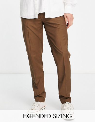 Pantaloni eleganti slim cioccolato - ASOS DESIGN - Modalova