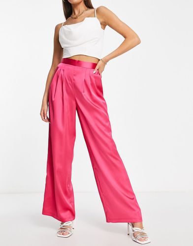 Pantaloni in raso con pieghe, acceso - ASOS DESIGN - Modalova