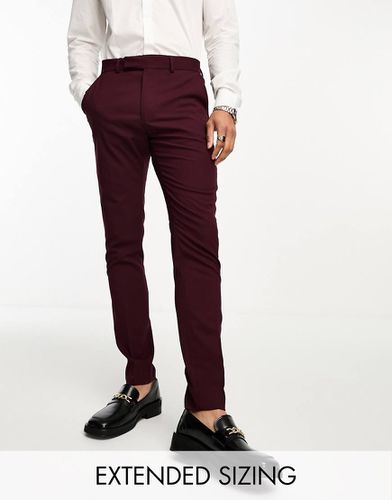 Pantaloni skinny da abito bordeaux - ASOS DESIGN - Modalova