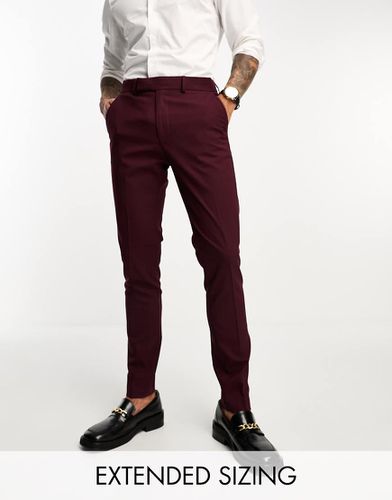 Pantaloni skinny da abito bordeaux - ASOS DESIGN - Modalova