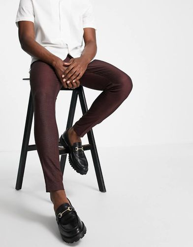 Pantaloni skinny eleganti bordeaux puntegiato - ASOS DESIGN - Modalova