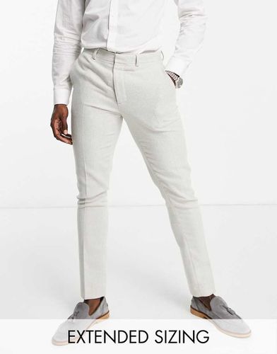 Pantaloni skinny in twill di misto lana ghiaccio - ASOS DESIGN - Modalova