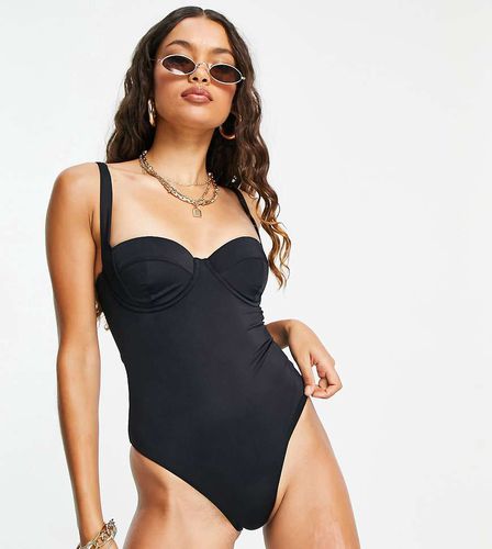 Petite - Costume da bagno intero sagomato con ferretto - ASOS DESIGN - Modalova