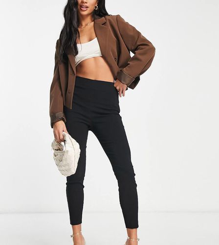 ASOS DESIGN Petite - Pantaloni sartoriali skinny neri a vita alta - ASOS Petite - Modalova