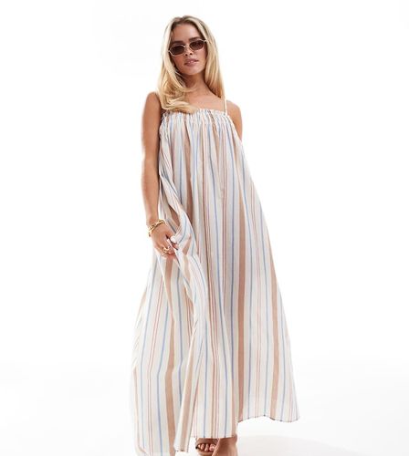 ASOS DESIGN Petite - Robe de plage coupe trapèze - Rayures - Asos Petite - Modalova