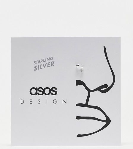 Piercing da naso a bottone in sterling color - ASOS DESIGN - Modalova