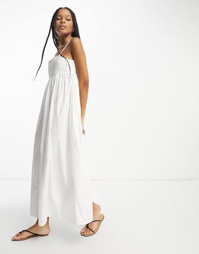 Prendisole babydoll midi in cotone con bustino a pieghe - ASOS DESIGN - Modalova