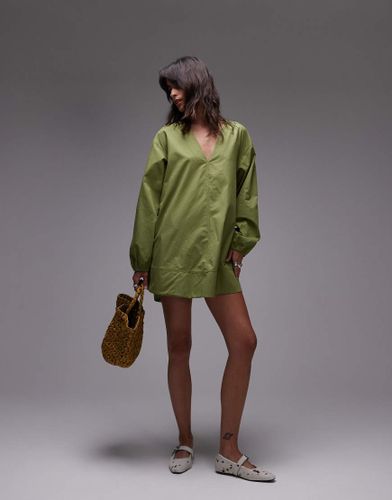 ASOS DESIGN - Robe babydoll courte en popeline - Topshop - Modalova