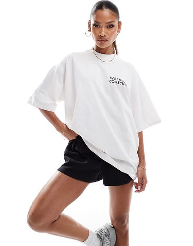 ASOS DESIGN Weekend Collective - T-shirt bianca con logo - ASOS WEEKEND COLLECTIVE - Modalova