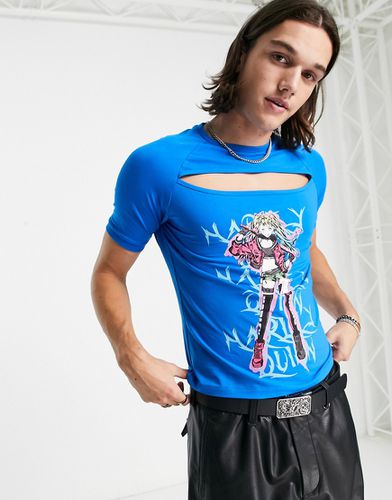 T-shirt attillata con stampa di Harley Quinn - ASOS DESIGN - Modalova