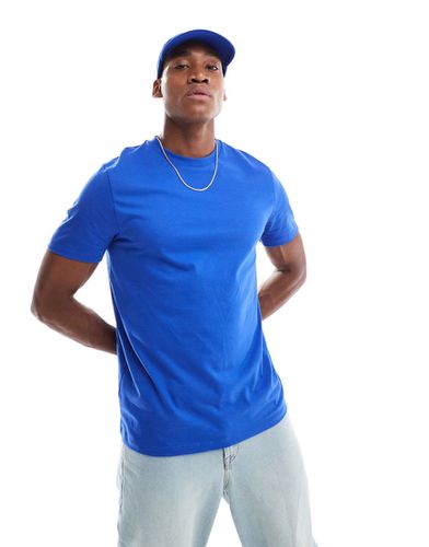 T-shirt girocollo blu medio - ASOS DESIGN - Modalova