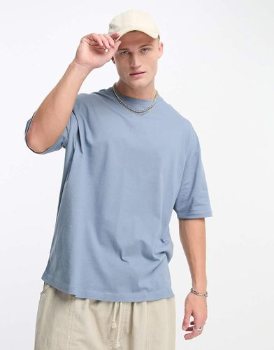 T-shirt girocollo oversize grigio - ASOS DESIGN - Modalova