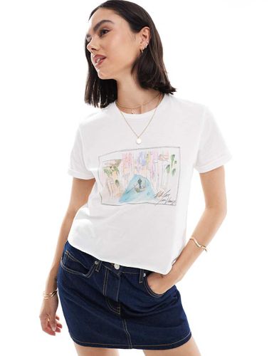 T-shirt mini bianca con grafica di Venezia - ASOS DESIGN - Modalova