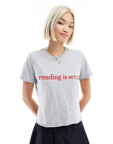 T-shirt mini mélange con stampa Reading is Sexy - ASOS DESIGN - Modalova