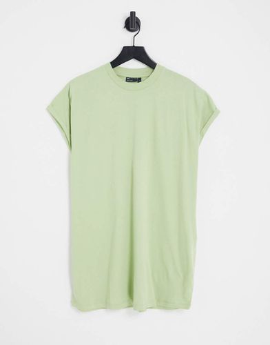 T-shirt oversize taglio lungo slavato con maniche risvoltate - ASOS DESIGN - Modalova