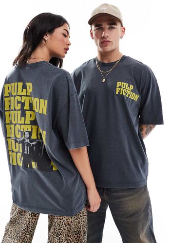 T-shirt oversize unisex slavato con stampa "Pulp Fiction" su licenza - ASOS DESIGN - Modalova