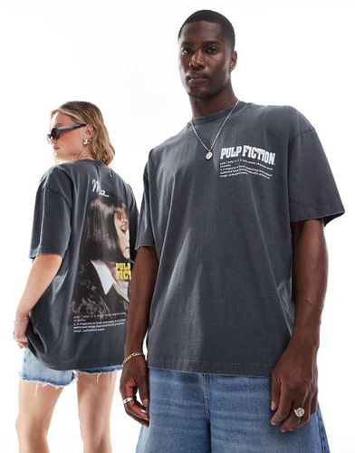 T-shirt oversize unisex slavato con stampa "Pulp Fiction" su licenza - ASOS DESIGN - Modalova