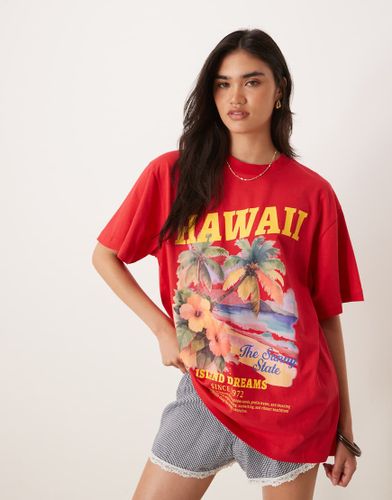 T-shirt oversize à imprimé Hawaii - Asos Design - Modalova