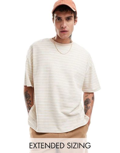 T-shirt oversize a righe tono su tono - ASOS DESIGN - Modalova