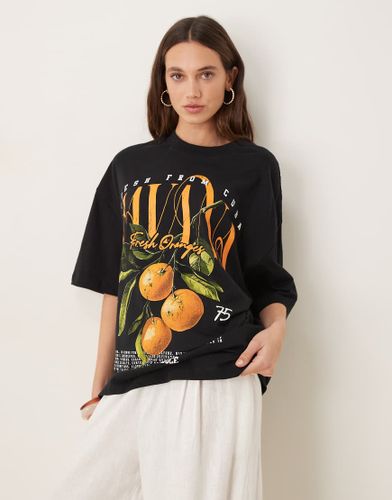 T-shirt oversize avec imprimé oranges et Havana - Asos Design - Modalova