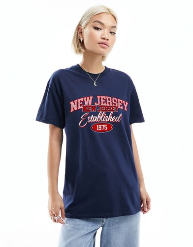T-shirt oversize con grafica "New Jersey" - ASOS DESIGN - Modalova