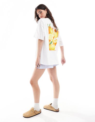 T-shirt oversize con stampa di limoni - ASOS DESIGN - Modalova