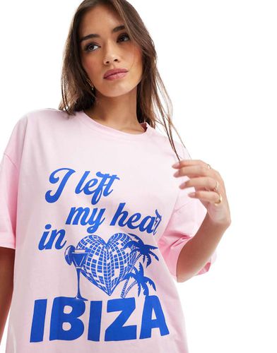 T-shirt oversize con stampa "Ibiza" - ASOS DESIGN - Modalova