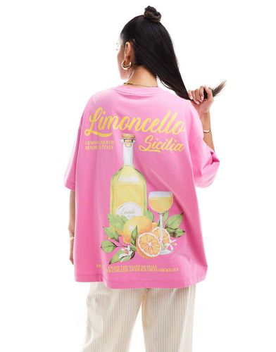 T-shirt oversize con stampa "Limoncello" - ASOS DESIGN - Modalova