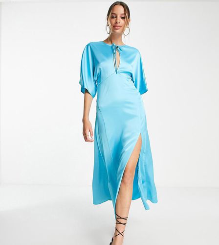 ASOS DESIGN Tall - Vestito midi in raso a pannelli con apertura a goccia - ASOS Tall - Modalova