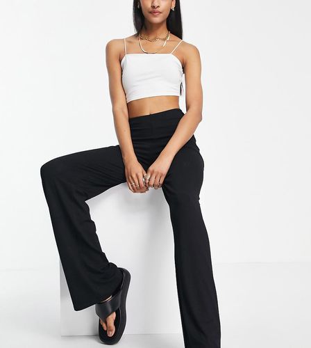 ASOS DESIGN Tall - Pantaloni basic in jersey con fondo ampio neri - ASOS Tall - Modalova