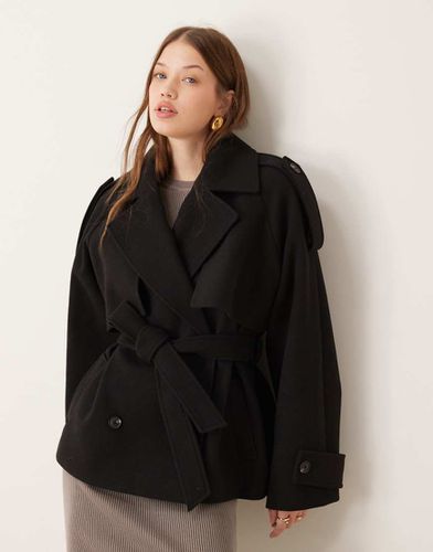 Trench elegante oversize con spalle pronunciate - ASOS DESIGN - Modalova