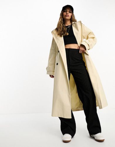 Trench lungo écru - ASOS DESIGN - Modalova