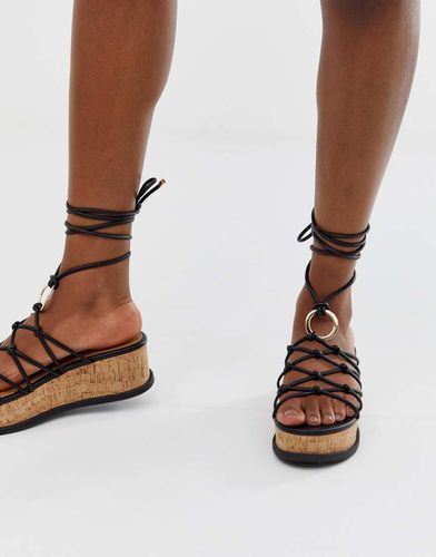 Twine - Sandali flatform con laccetti sottili - ASOS DESIGN - Modalova