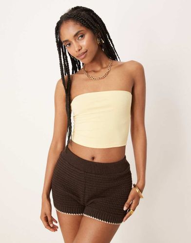 Ultimate - Crop top bandeau - Beurre - Asos Design - Modalova