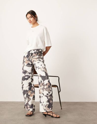 Sydney - Jeans a vita alta bombati con stampa animalier - ASOS EDITION - Modalova