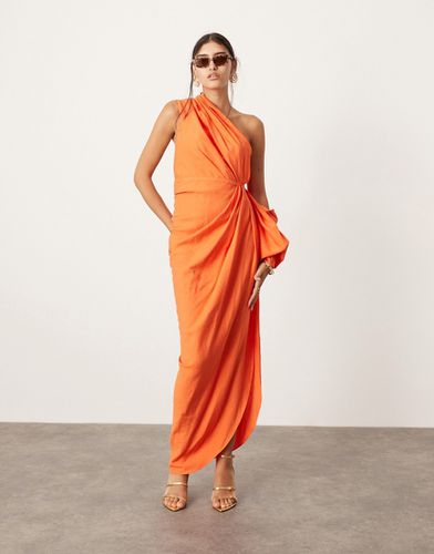 Ultimate - Vestito lungo arancione drappeggiato - ASOS EDITION - Modalova