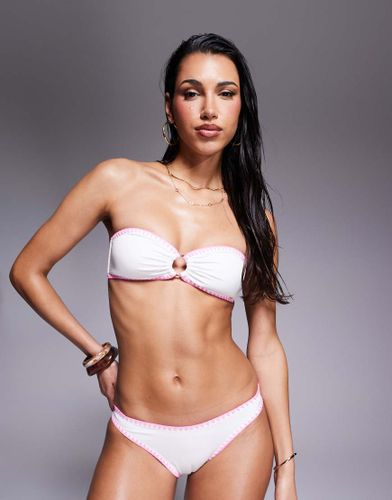 Rhodes - Haut de bikini bandeau à surpiqûres - Rose - Boux Avenue - Modalova