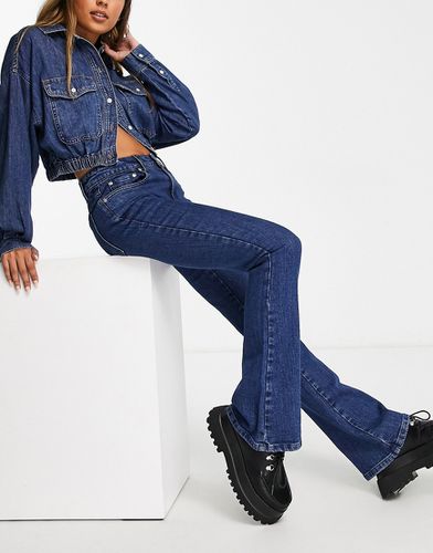 Jeans a zampa indaco stile anni '70 - Bolongaro Trevor - Modalova