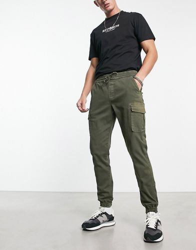 Pantaloni cargo skinny verdi con fondo elasticizzato - Bolongaro Trevor - Modalova