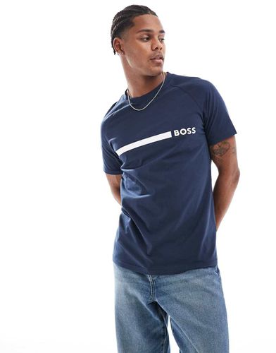 BOSS - T-shirt blu navy slim fit - BOSS Bodywear - Modalova