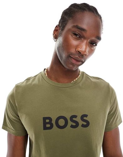 Boss - T-shirt da spiaggia kaki - BOSS Bodywear - Modalova